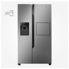 عکس یخچال ساید بای ساید هایسنس 2022 RS696 ا 30 فوت نقره ای تصویر